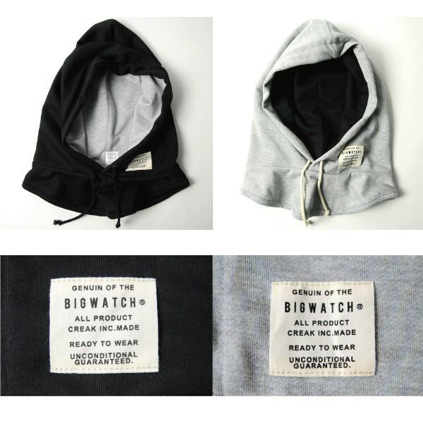 【公式】BIGWATCH 大きいサイズ 帽子  スウェット フードウォーマー  ビッグワッチ正規品  メンズ フード付き ネックウォーマー ブラック MIXグレー UVカット |  | 07