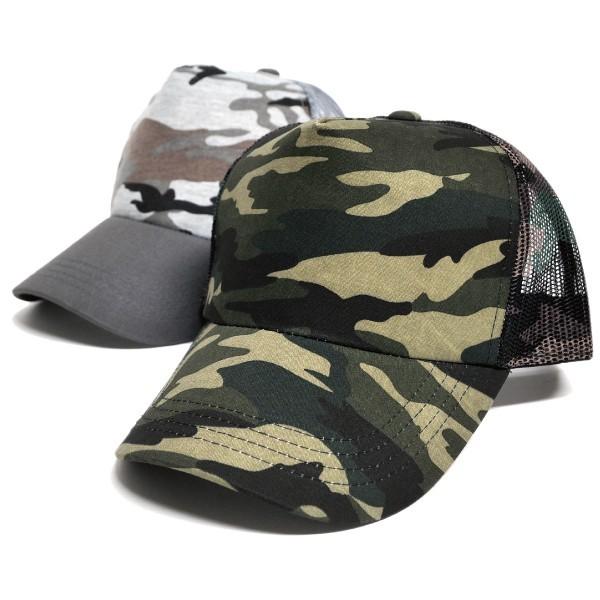 【公式】BIGWATCH 大きいサイズ 帽子  カモ柄 メッシュ キャップ ビッグワッチ正規品 迷彩 アーミー ミリタリー サバゲー KCP-01/KCP-02 UVカット | 