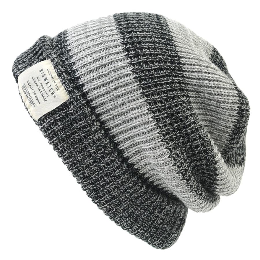 大きいサイズ 帽子 L Xl ニットキャップ ロング ボーダー ブラック グレー 黒 リバーシブル メンズ ニット帽 Bigwatch 正規品 ビッグワッチ Uvケア Lp 08 大きいサイズの帽子専門店creak 通販 Yahoo ショッピング