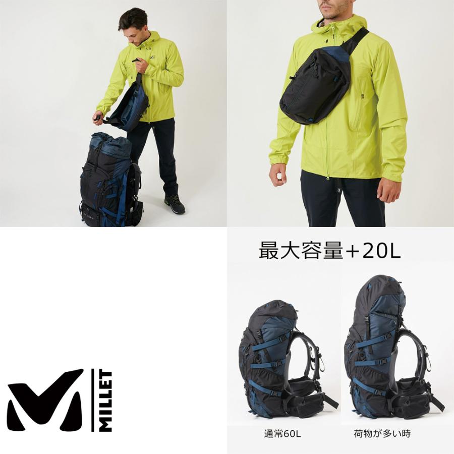 MILLET ミレー サースフェー60+20 BLACK/NAVY MIS0637 トレイル MILLET ミレー サースフェー60+20 BLACK/NAVY MIS0637 トレイル