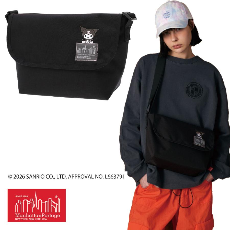 【新品】マンハッタンポテージ× KUROMI カジュアルメッセンジャー スリム Manhattan Portage（マンハッタンポーテージ） Manhattan Portage