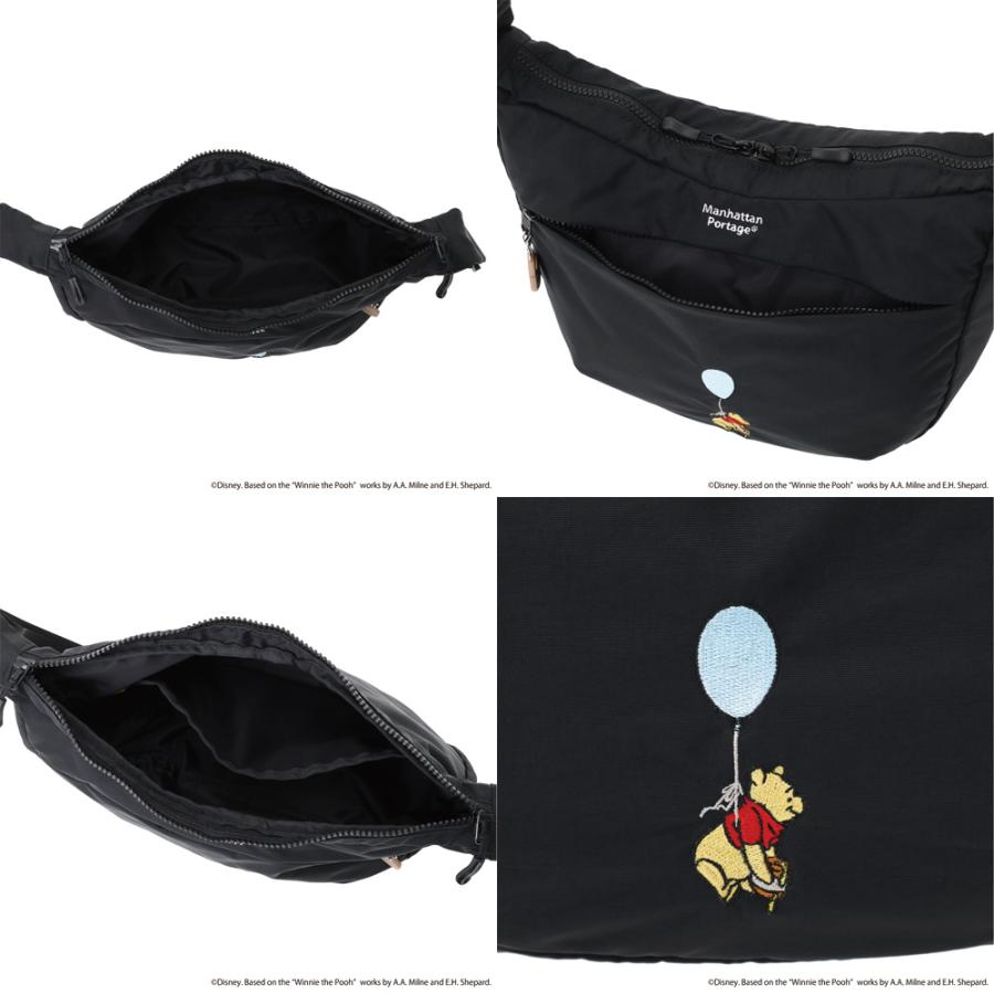 マンハッタンポーテージ くまのプーさんん ディズニー ManhattanPortage QUEENSBORO BP NYLON TUSSAH QUILL 25 / POOH バッグ ショルダー 自転車 | Manhattan Portage | 06