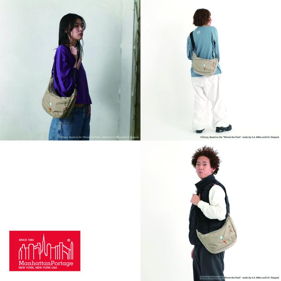 マンハッタンポーテージ くまのプーさんん ディズニー ManhattanPortage QUEENSBORO BP NYLON TUSSAH QUILL 25 / POOH バッグ ショルダー 自転車 | Manhattan Portage | 08