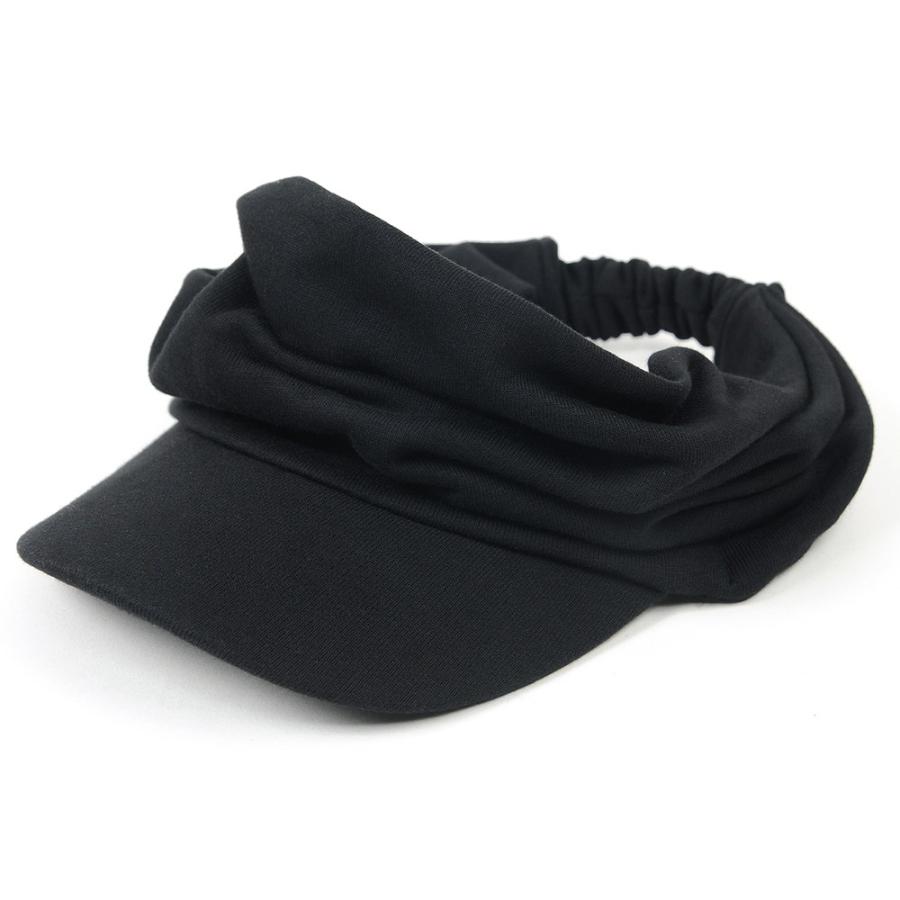 【公式】BIGWATCH 大きいサイズ 帽子  メンズ ターバンバイザー    ビッグワッチ正規品 ブラック 黒 サンバイザー/ UVカット ゴルフ | 