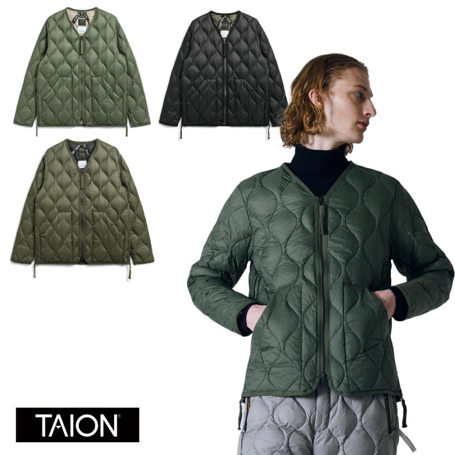 TAION（タイオン） タイオン正規品 ミリタリー VネックWジップ ダウン