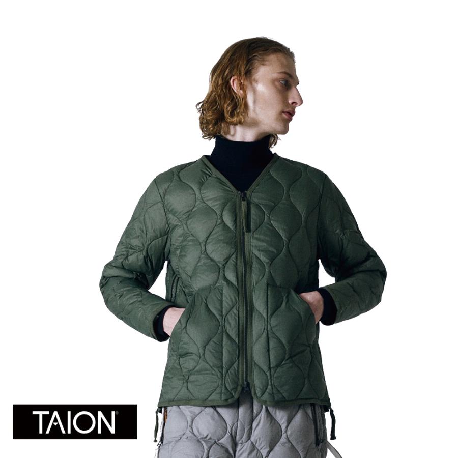TAION（タイオン） タイオン正規品 ミリタリー VネックWジップ ダウン