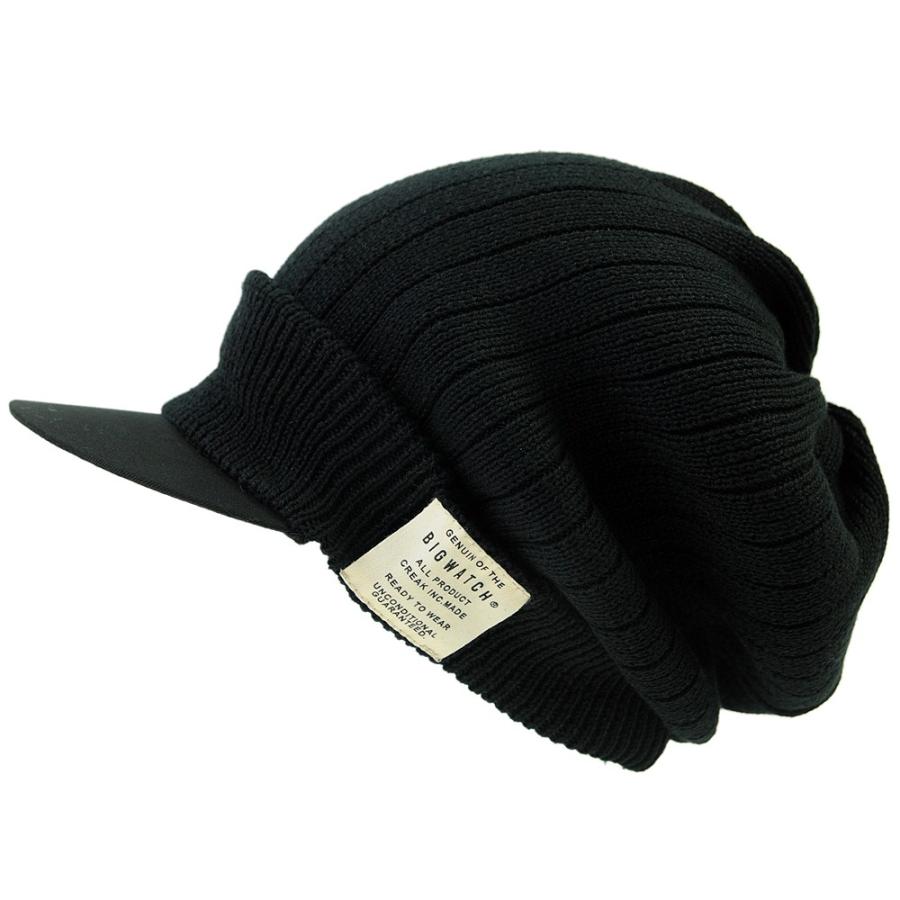 公式】BIGWATCH 大きいサイズ 帽子 XL メンズ ニット リブニット シェード ブラック黒 つば付き ニットキャップ ビッグワッチ正規品/  UVケア :tr-01:大きいサイズの帽子専門店CREAK - 通販 - Yahoo!ショッピング