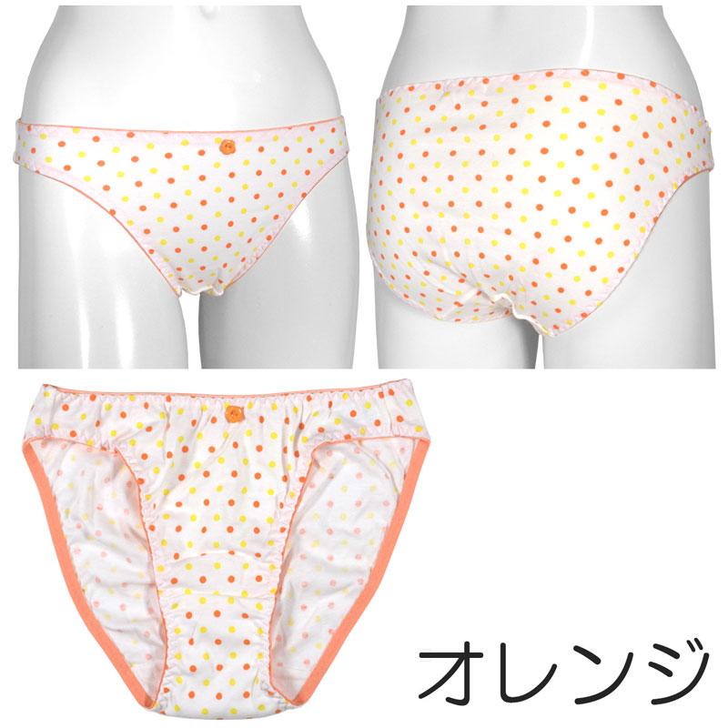 アウトレット セール品] レディース ショーツ 綿95% 水玉ドット柄 日本