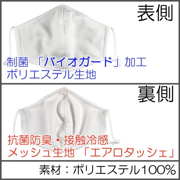 接触冷感 洗える立体布マスク 4枚セット 制菌加工バイオガード 日本製 
