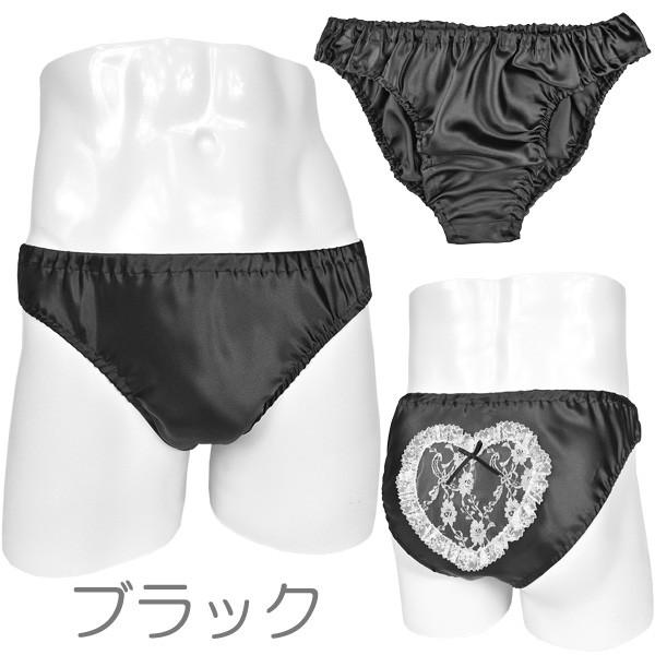 メンズ ショーツ サテン バックハート/男性下着/女装/フェミニン｜creal-shop｜02