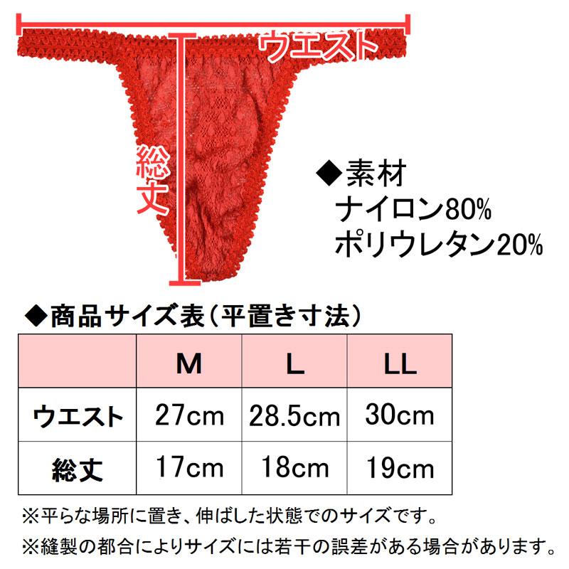 クレール メンズ Tバック ショーツ メッシュレース ＆ レースゴム
