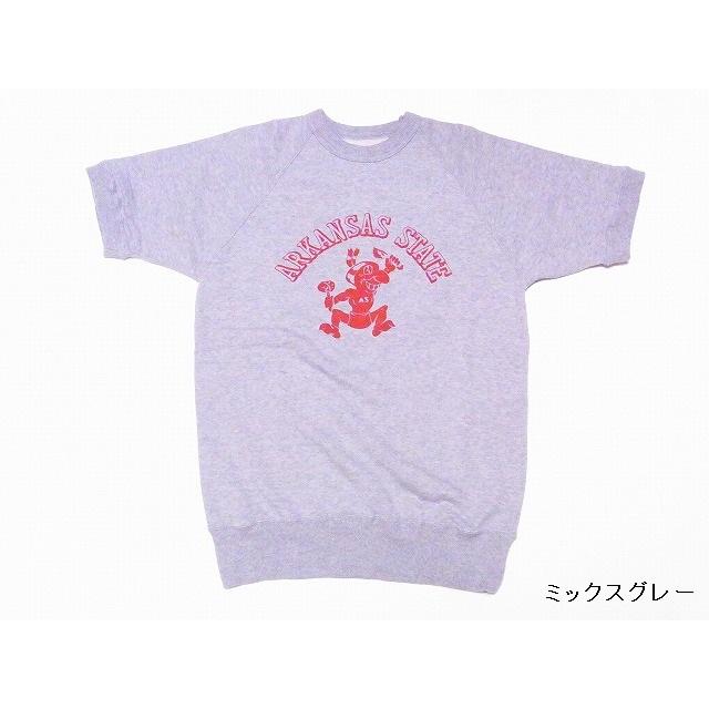 CUSHMAN クッシュマン 半袖スウェット 26800 ラグランスリーブ ARKANSAS STATE ミニパイル スウェットT MINI PILE SWEAT TEE｜cream05｜06