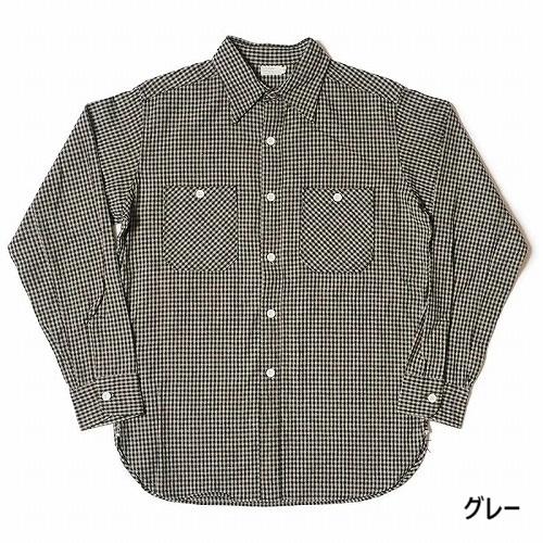 新品 ウエアハウス ワークシャツ 3055 A柄(ギンガム) 38 チャコール WAREHOUSE（ウエアハウス） チェックワークシャツ 3055 A柄 長袖