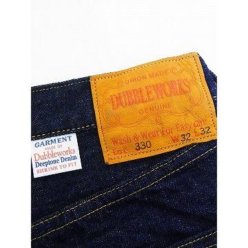 DUBBLE WORKS ダブルワークス ジーンズ 330 ジーパン クラシックストレート CLASSIC STRAIGHT (インディゴ/ONE-WASH)｜cream05｜04