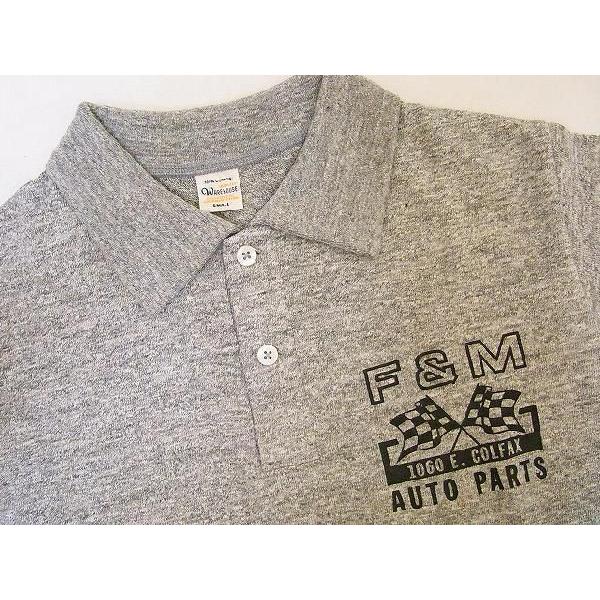 WAREHOUSE（ウエアハウス） ポロシャツ F＆M AUTO PARTS 4020 (杢 