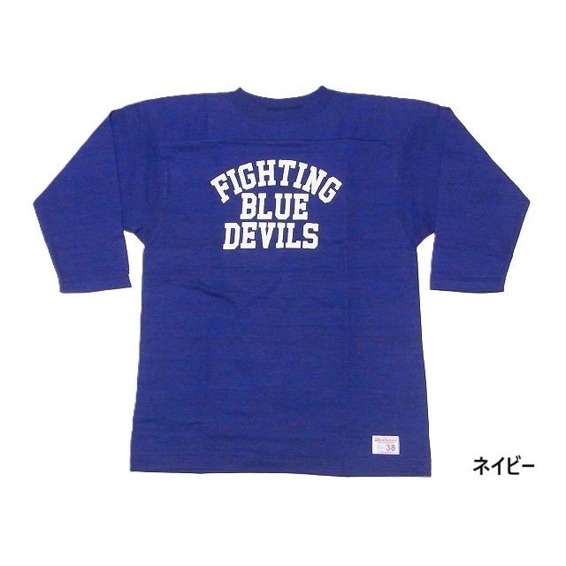 WAREHOUSE（ウエアハウス） フットボールT 4063 BLUE DEVILS 7分袖