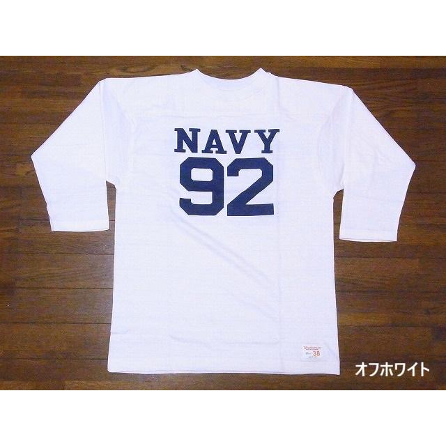 WAREHOUSE（ウエアハウス） フットボールT 4063 NAVY 92 7分袖