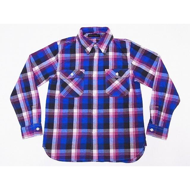 FULLCOUNT[フルカウント] ネルシャツ 4980EX-2 ギャバジンチェック 25周年記念モデル (ブルー×レッド)｜cream05