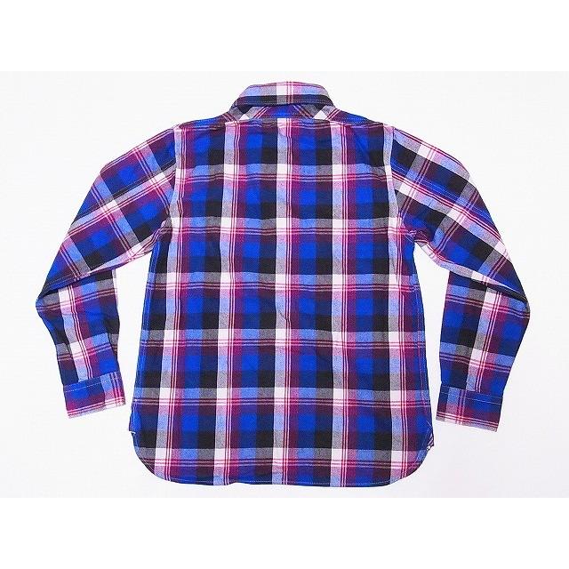 FULLCOUNT[フルカウント] ネルシャツ 4980EX-2 ギャバジンチェック 25周年記念モデル (ブルー×レッド)｜cream05｜02