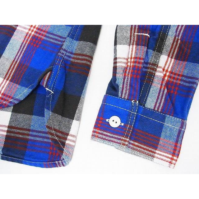 FULLCOUNT[フルカウント] ネルシャツ 4980EX-2 ギャバジンチェック 25周年記念モデル (ブルー×レッド)｜cream05｜04