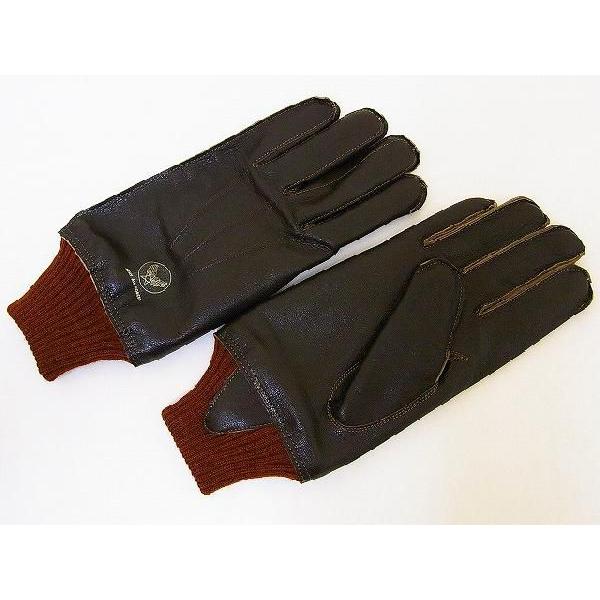 Buzz Rickson's[バズリクソンズ] A-10 グローブ GLOVE 手袋 BR01221 (S BROWN×RED RIB)
