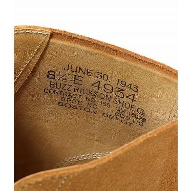 バズリクソンズ Buzz Rickson's サービスシューズ BR02800 M-43 SERVICE SHOES ブーツ スエード (キャメル)の画像