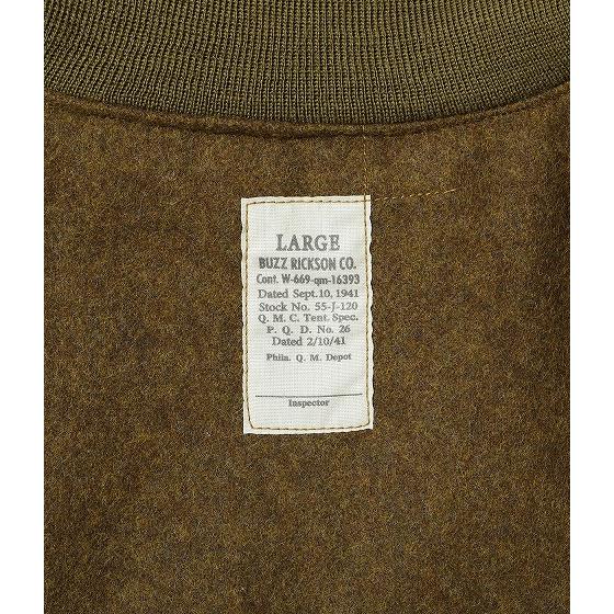 バズリクソンズ Buzz Rickson's タンカース BR15750 パッチポケット タンカースジャケット TANKERS PATCH POCKET (ライトオリーブドラブ)の画像
