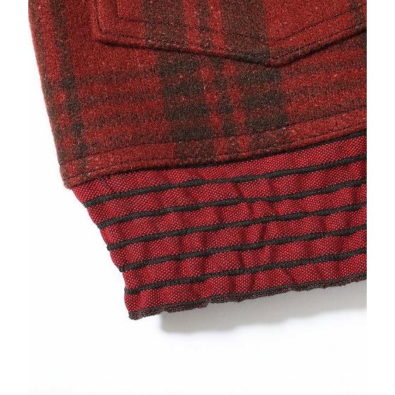 バズリクソンズ Buzz Rickson's BR15752 チェック柄 ショールカラー ウールジャケット JACKET, WOOL, RED PLAID CIVILIAN CONSERVATION CORPS (レッド)の画像
