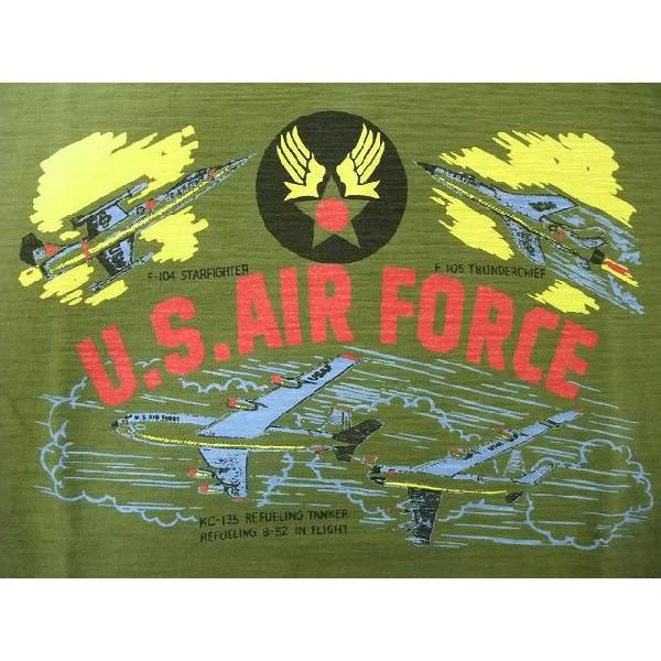 BuzzRickson's バズリクソンズ Tシャツ スラブ U.S.AIR FORCE BR74918 (OLIVE)｜cream05｜02