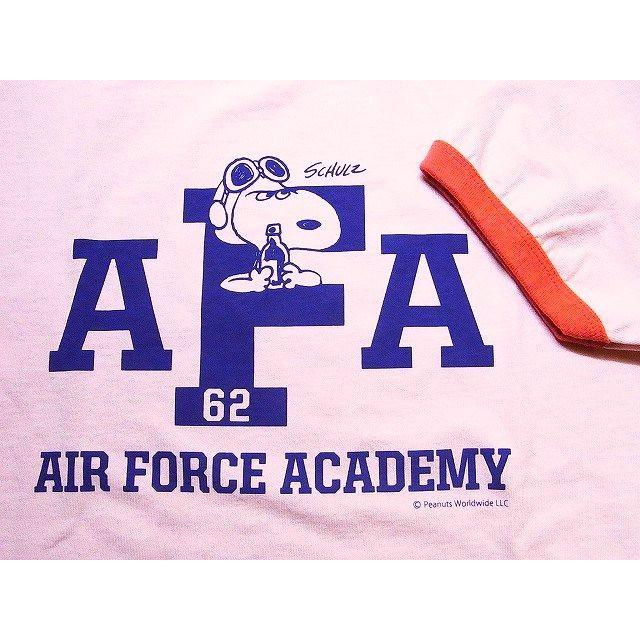 Buzz Rickson's[バズリクソンズ]×PEANUTS[ピーナッツ] Tシャツ リンガー スヌーピー SNOOPY BR78211 AIR FORCE ACADEMY (ピンク)｜cream05｜03