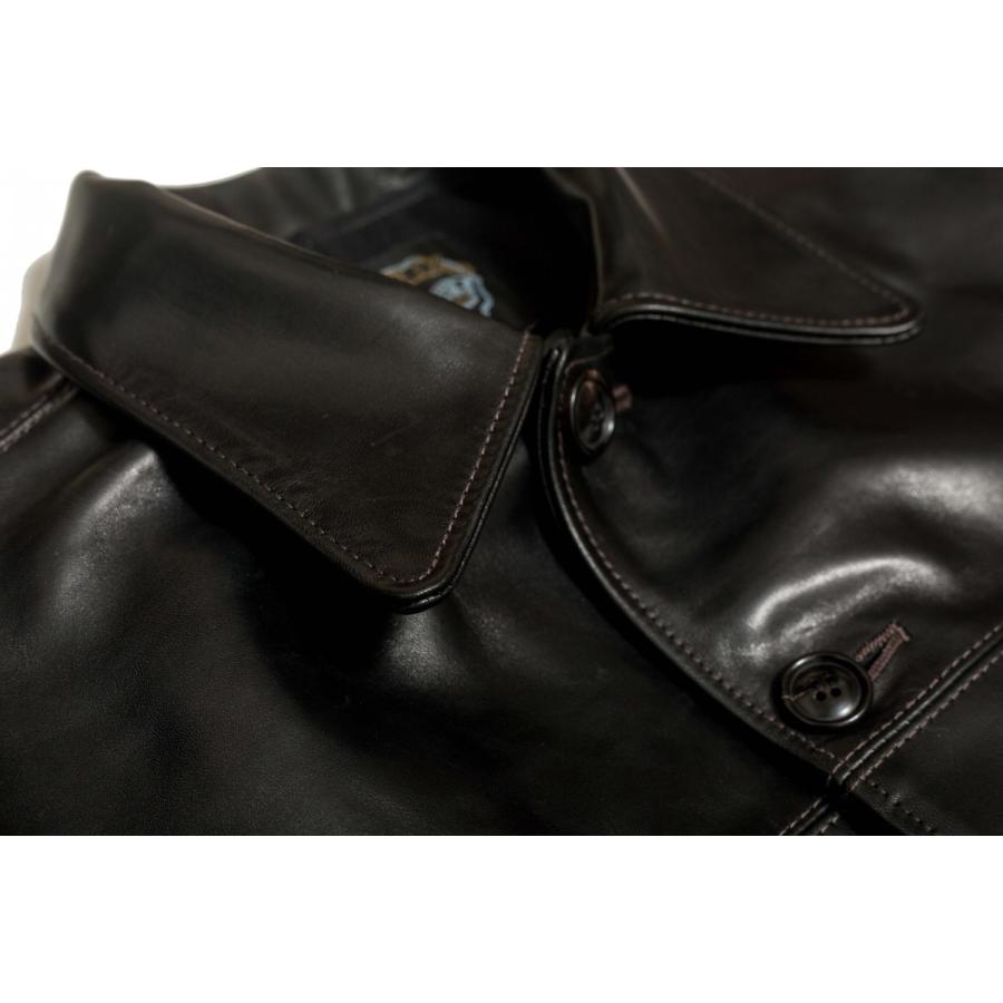 タタ　ダブルヘリクス ホースハイド レザーカーコート キャメル ダブル ヘリックス Double Helix レザージャケット メンズ