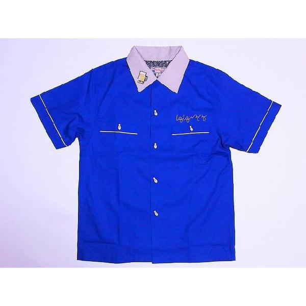 Dry Bones[ドライボーンズ] ボウリングシャツ ANCHOR BEER DS-1889 (BLUE)｜cream05｜02