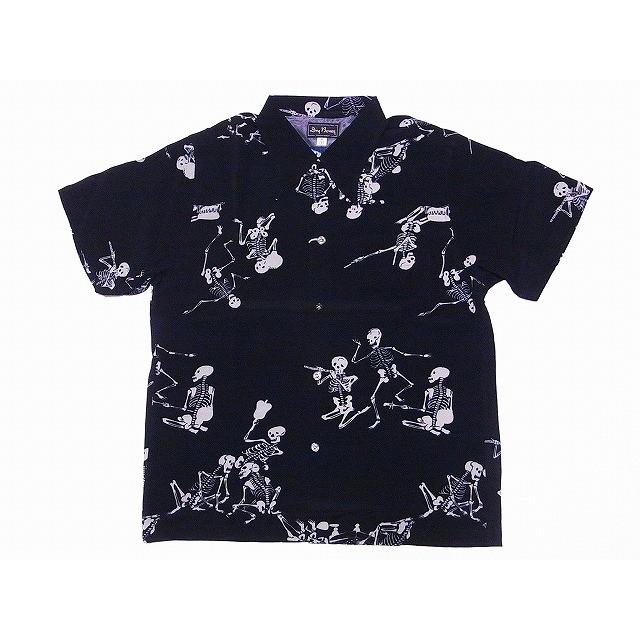 Dry Bones ドライボーンズ アロハシャツ 半袖 オープンカラーシャツ Ds 2340 Playing Skeleton Hawaiian Shirt Black Prettyfunnyballoons Com