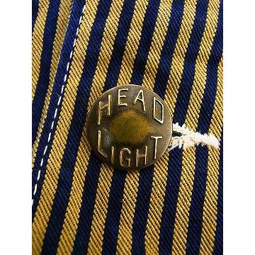 SUGAR CANE HEADLIGHT[ヘッドライト] カバーオール ブラウンヒッコリー