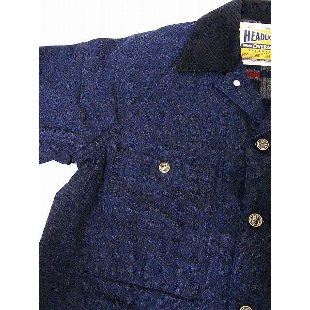 HEADLIGHT[ヘッドライト] カバーオール HD14315 ブランケット付き デニム ワークコート 11oz. BLUE DENIM WORK COAT BLANKET LINED (ネイビー/ONE-WASH)｜cream05｜05