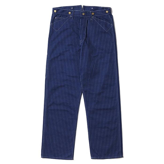 ヘッドライト HEADLIGHT ワークパンツ HD42387 ウォバッシュストライプ ウエスト オーバーオール 9oz. WABASH STRIPE WAIST OVERALLS (ネイビー/ONE-WASH)｜cream05｜02