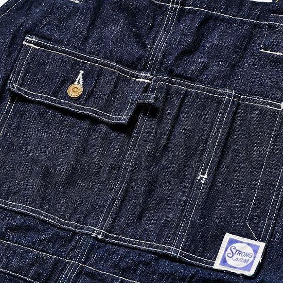ジョングラッコー JOHN GLUCKOW オーバーオール JG-41 インディゴデニムオーバーオール Strongarm Reinforced Overalls ウエアハウス (インディゴ/ONE-WASH)の画像