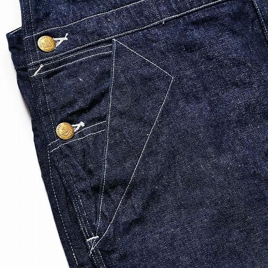 ジョングラッコー JOHN GLUCKOW オーバーオール JG-41 インディゴデニムオーバーオール Strongarm Reinforced Overalls ウエアハウス (インディゴ/ONE-WASH)の画像