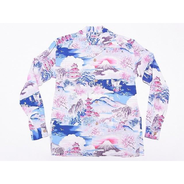 SUN SURF[サンサーフ] 長袖アロハシャツ SS27129 ORIENTAL GRACE (NAVY 