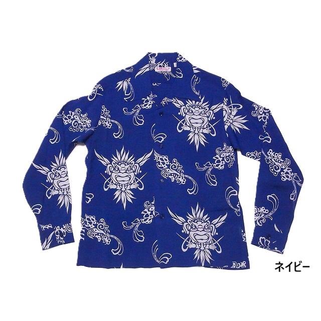SUN SURF サンサーフ 長袖アロハシャツ SS29601 TIKI 長袖アロハ