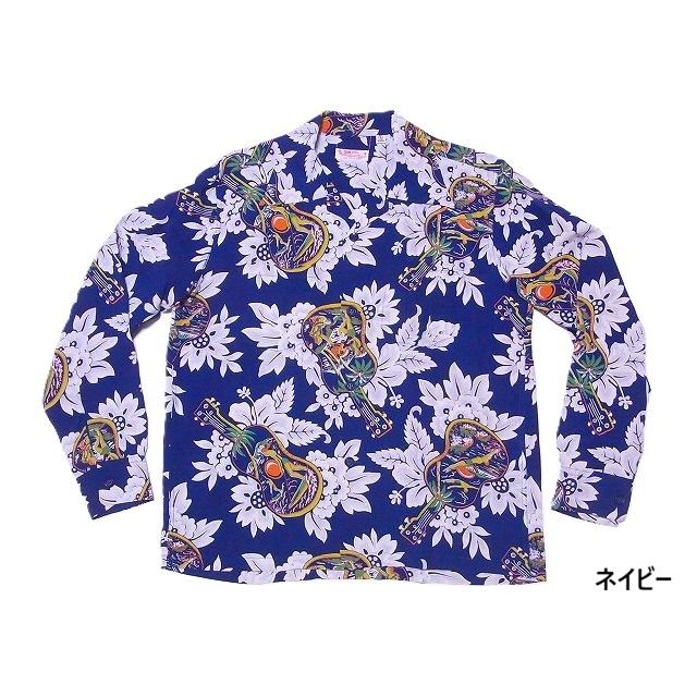 希少！90年代 90s サンサーフ 長袖 シルクリネンシャツ 鶴 size L SUN SURF サンサーフ 長袖アロハシャツ SS29603 UKULELE MELODY 長袖