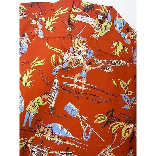 サンサーフ アロハシャツ SS35327 SUN SURF[サンサーフ] アロハシャツ MALIHINI TOURISTS SS35327 (RED