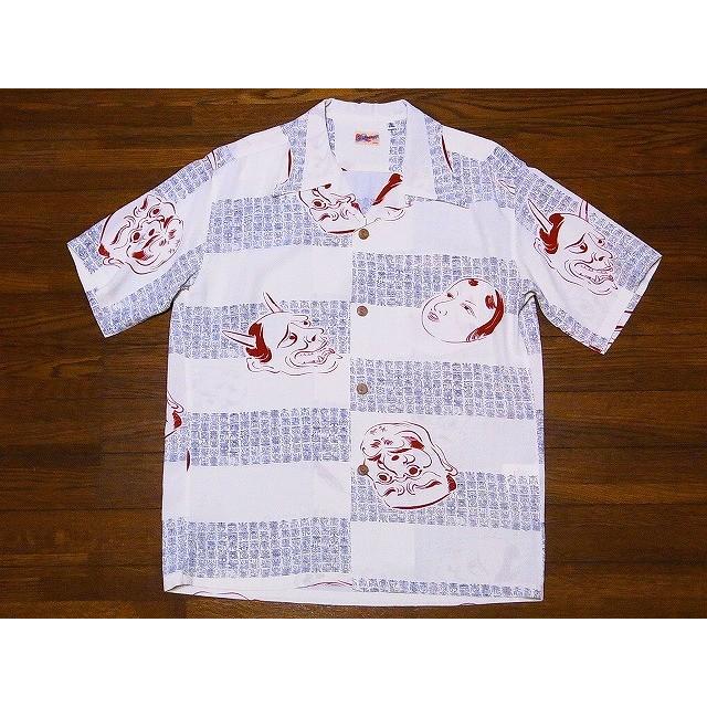 SUN SURF】サンサーフ アロハシャツ NOH-MEN 能面 開襟シャツ ゆ*き様