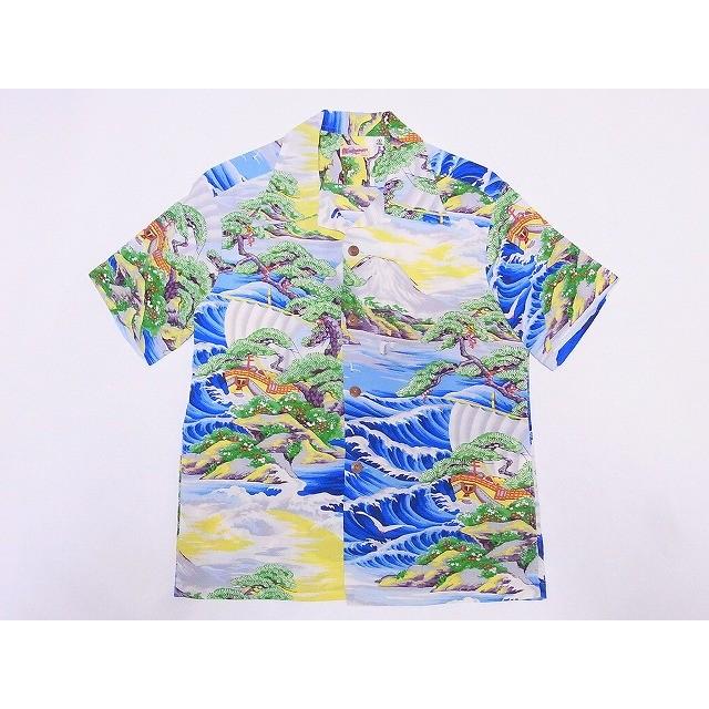 SUN SURF サンサーフ アロハシャツ SS38317 LAND OF RISING (ブルー
