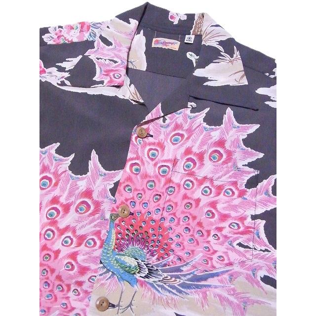 SUN SURF サンサーフ アロハシャツ SS39214 PIKAKE クジャク 孔雀 和柄 
