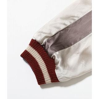 ホワイト スカジャン 日本刺繍　東洋エンタープライズ　白と黒のシンプルなデザイン TAILOR TOYO テーラー東洋 スカジャン 2019 メンズ レディース 舞妓