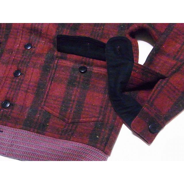 ウエアハウス WAREHOUSE バッファローチェック ウールジャケット 2217 C.C.C. LUMBER JACK JKT BUFFALO CHECK CCCランバージャックジャケット (レッド/ブラック)｜cream05｜04