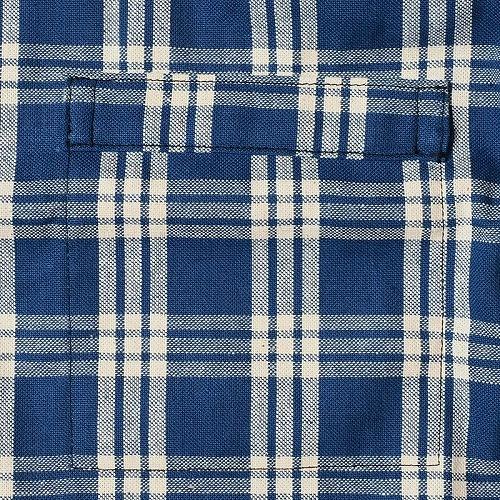 WAREHOUSE ウエアハウス インディゴ ＆ ホワイトチェック ブラウス ジャケット 2231 1900’S INDIGO BLUE and WHITE CHECK BLOUSE(インディゴチェック/NON-WASH)の画像