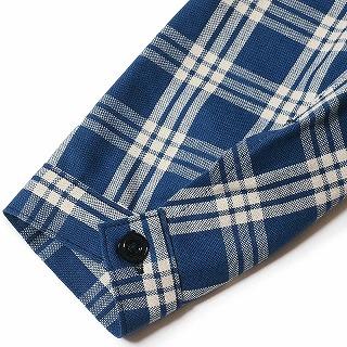 WAREHOUSE ウエアハウス インディゴ ＆ ホワイトチェック ブラウス ジャケット 2231 1900’S INDIGO BLUE and WHITE CHECK BLOUSE(インディゴチェック/NON-WASH)の画像