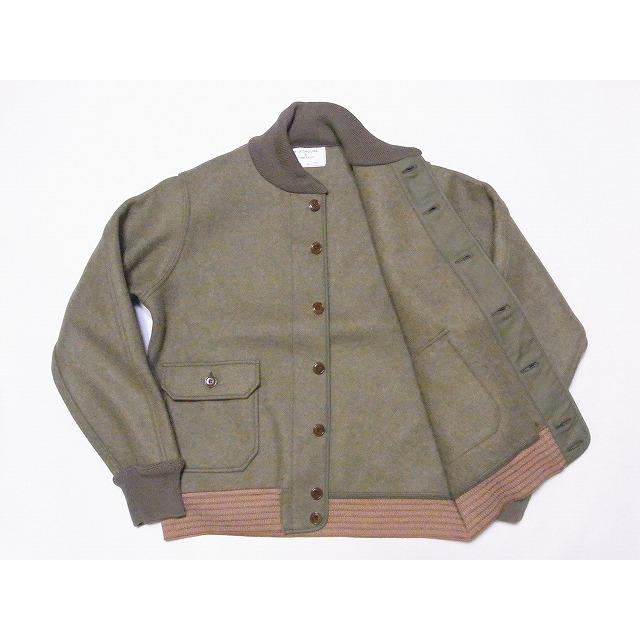ウエアハウス WAREHOUSE A-1 スタイル ウールジャケット 2233 A-1 STYLE WOOL JACKET ウール トップメルトン (ODグリーン)の画像